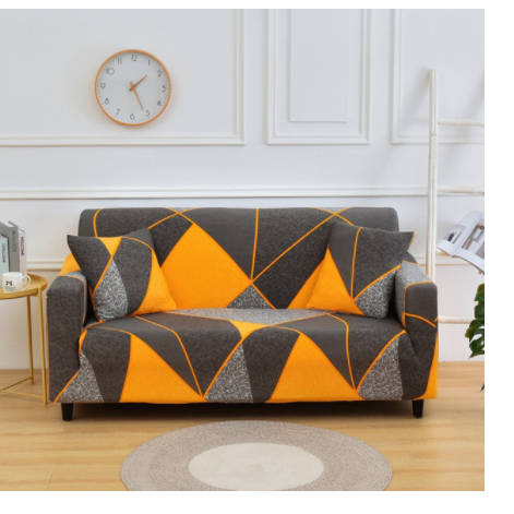 Fitted Stretch Sofa Slipcover for Three Seater with Elastic Printed Patterns Outdoor With Cover - Image 8