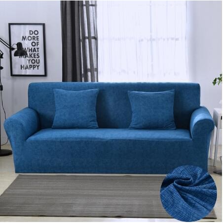 Fitted Stretch Sofa Slipcover with Elastic Cover and Matching Pillowcases Outdoor - Image 1