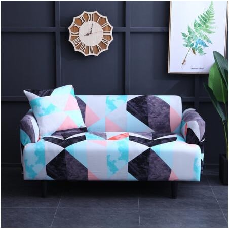 Fitted Stretch Sofa Slipcover with Elastic Cover and Matching Pillowcases Outdoor - Image 11