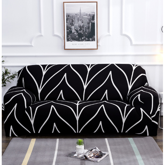 Fitted Stretch Sofa Slipcover with Elastic Cover and Matching Pillowcases Outdoor - Image 12