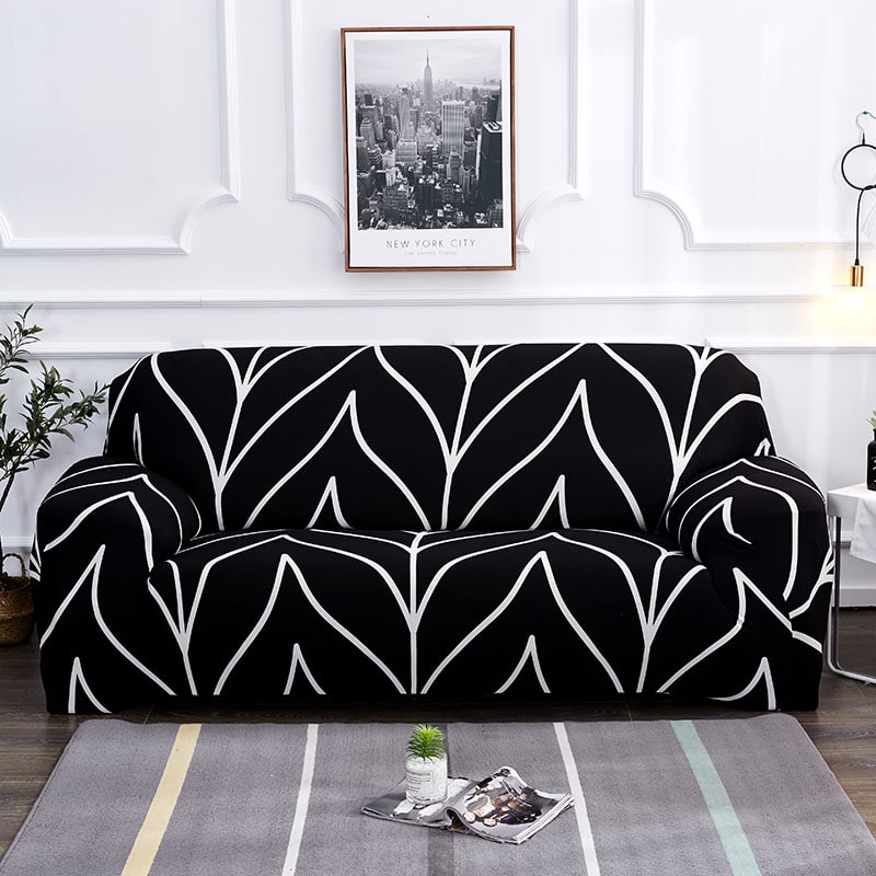 Fitted Stretch Sofa Slipcover with Elastic Cover and Matching Pillowcases Outdoor - Image 14