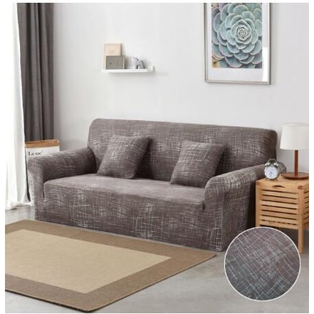 Fitted Stretch Sofa Slipcover with Elastic Cover and Matching Pillowcases Outdoor - Image 16