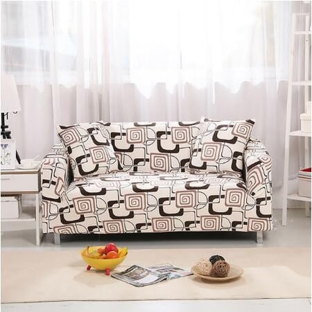 Fitted Stretch Sofa Slipcover with Elastic Cover and Matching Pillowcases Outdoor - Image 17