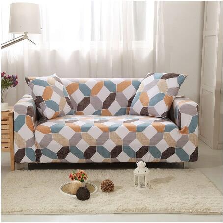 Fitted Stretch Sofa Slipcover with Elastic Cover and Matching Pillowcases Outdoor - Image 18