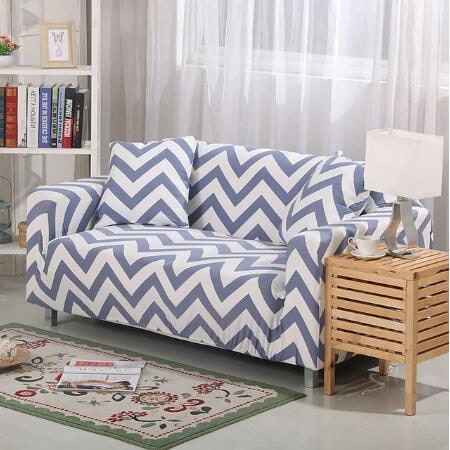 Fitted Stretch Sofa Slipcover with Elastic Cover and Matching Pillowcases Outdoor - Image 2