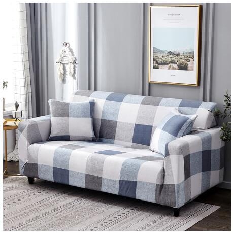 Fitted Stretch Sofa Slipcover with Elastic Cover and Matching Pillowcases Outdoor - Image 21