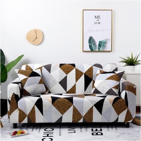 Fitted Stretch Sofa Slipcover with Elastic Cover and Matching Pillowcases Outdoor - Image 22