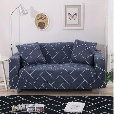 Fitted Stretch Sofa Slipcover with Elastic Cover and Matching Pillowcases Outdoor - Image 3