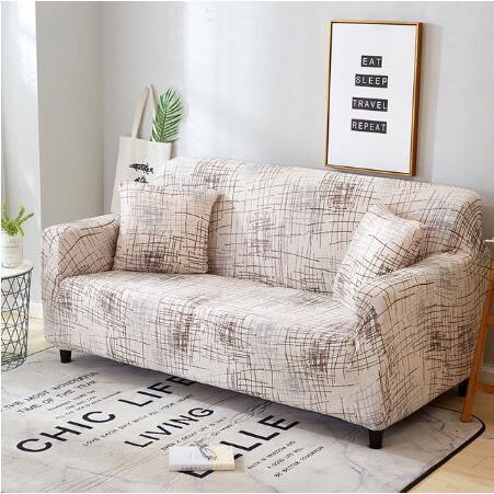 Fitted Stretch Sofa Slipcover with Elastic Cover and Matching Pillowcases Outdoor - Image 4