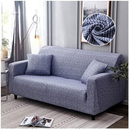 Fitted Stretch Sofa Slipcover with Elastic Cover and Matching Pillowcases Outdoor - Image 5