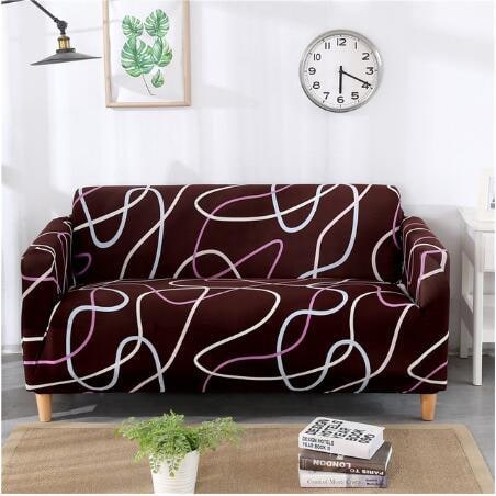 Fitted Stretch Sofa Slipcover with Elastic Cover and Matching Pillowcases Outdoor - Image 6