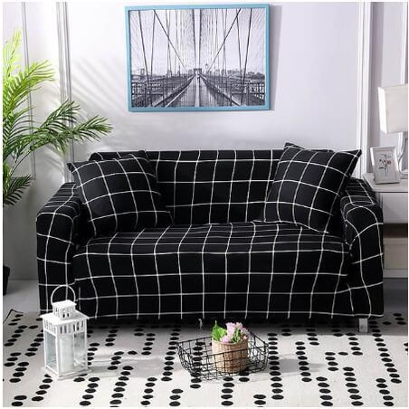 Fitted Stretch Sofa Slipcover with Elastic Cover and Matching Pillowcases Outdoor - Image 9