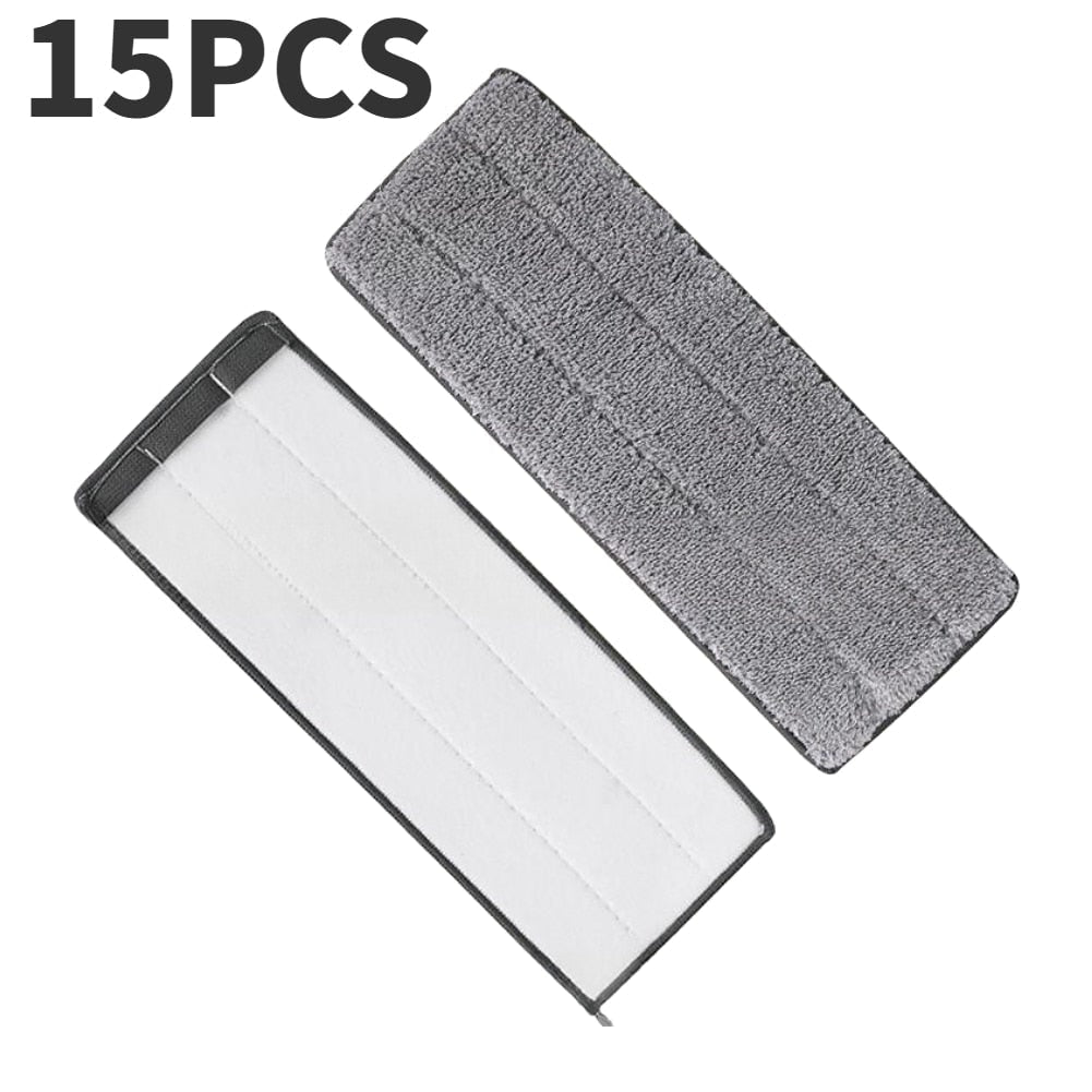 Flat Mop Microfiber Rotating Head Collapsible Bucket Stainless Steel Wringing Scraper - Image 4