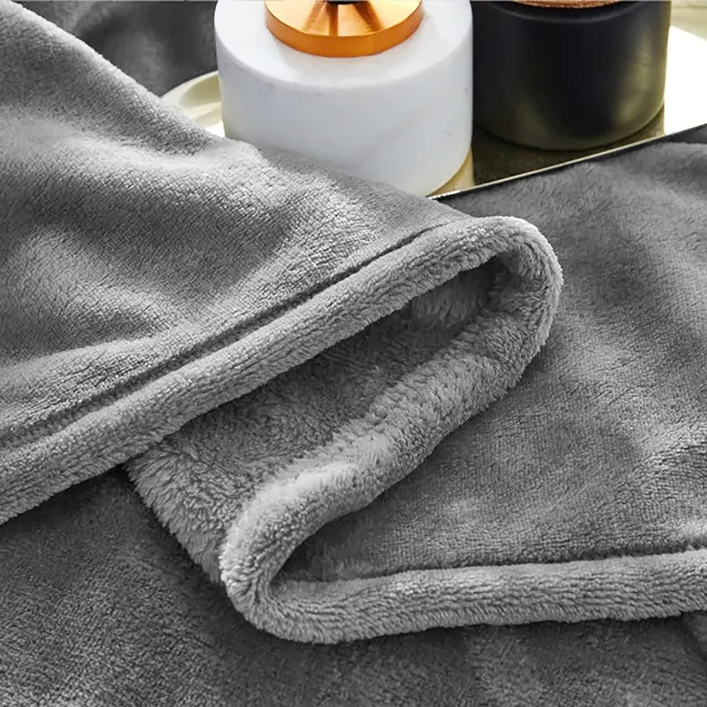 Fleece Throw Blanket with Faux Fur Plush Softness for Sofa and Bed Lightweight Cozy - Image 1