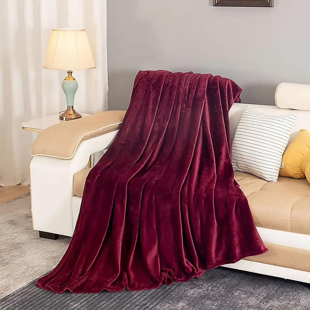 Fleece Throw Blanket with Faux Fur Plush Softness for Sofa and Bed Lightweight Cozy - Image 10