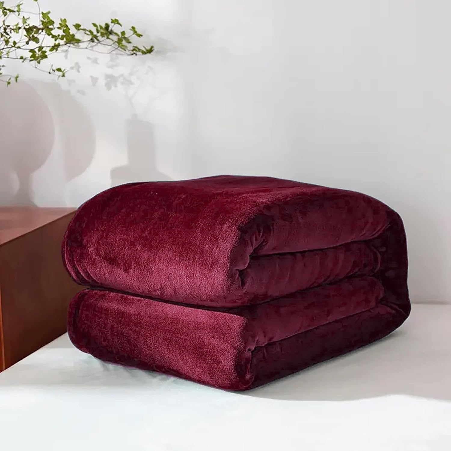 Fleece Throw Blanket with Faux Fur Plush Softness for Sofa and Bed Lightweight Cozy - Image 4