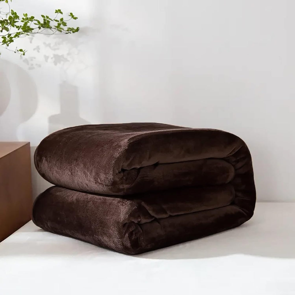 Fleece Throw Blanket with Faux Fur Plush Softness for Sofa and Bed Lightweight Cozy - Image 8