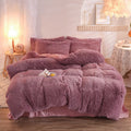 Fluffy Faux Fur Duvet Cover Set for King Queen Size with Shaggy Plush Bedding and Pillowcase - Image 10