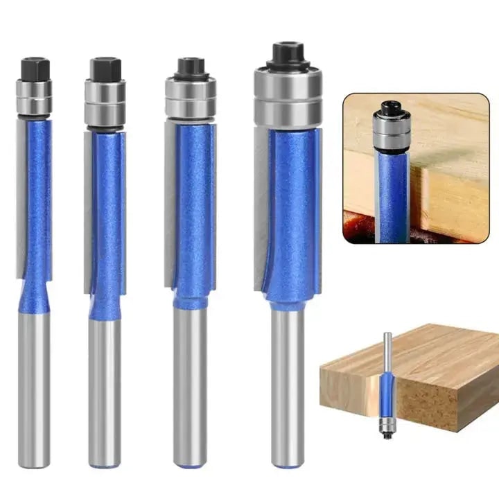 Flush Trim Router Bits Set with Top Bearing Double Carbide Blades for Wood Tool - Image 6