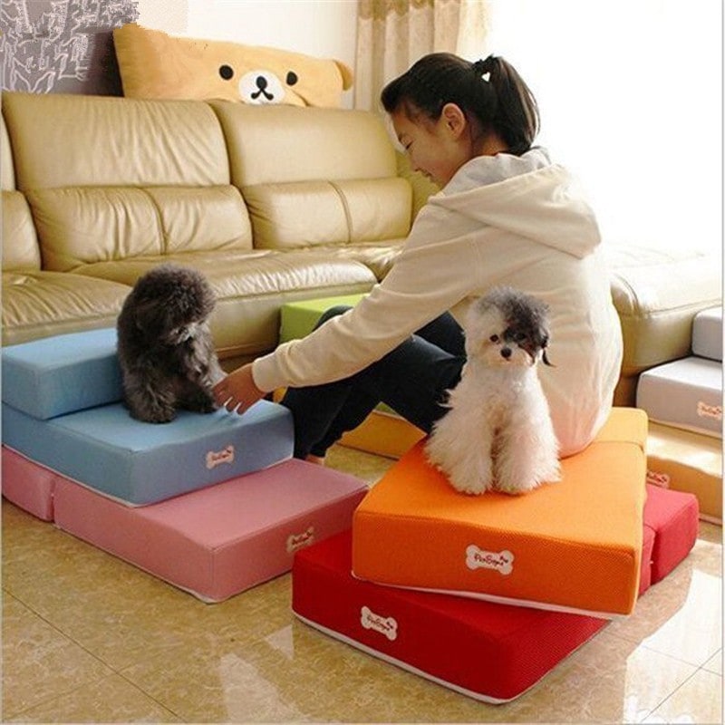 Foam Dog Stairs for Cats with Collapsible Two-Step Foldable Design and Cover Pet - Image 21