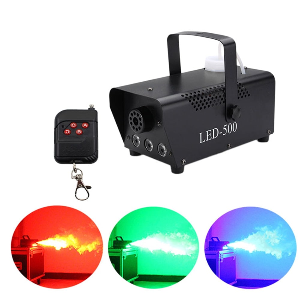 Fog Machine with Liquid Smoke Juice Portable LED Remote Stage Effects Halloween - Image 1