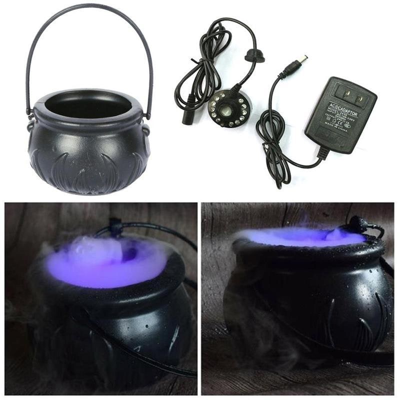 Fog Maker Machine Cauldron Smoke with Color-Changing LED Mist for Halloween Décor - Image 2