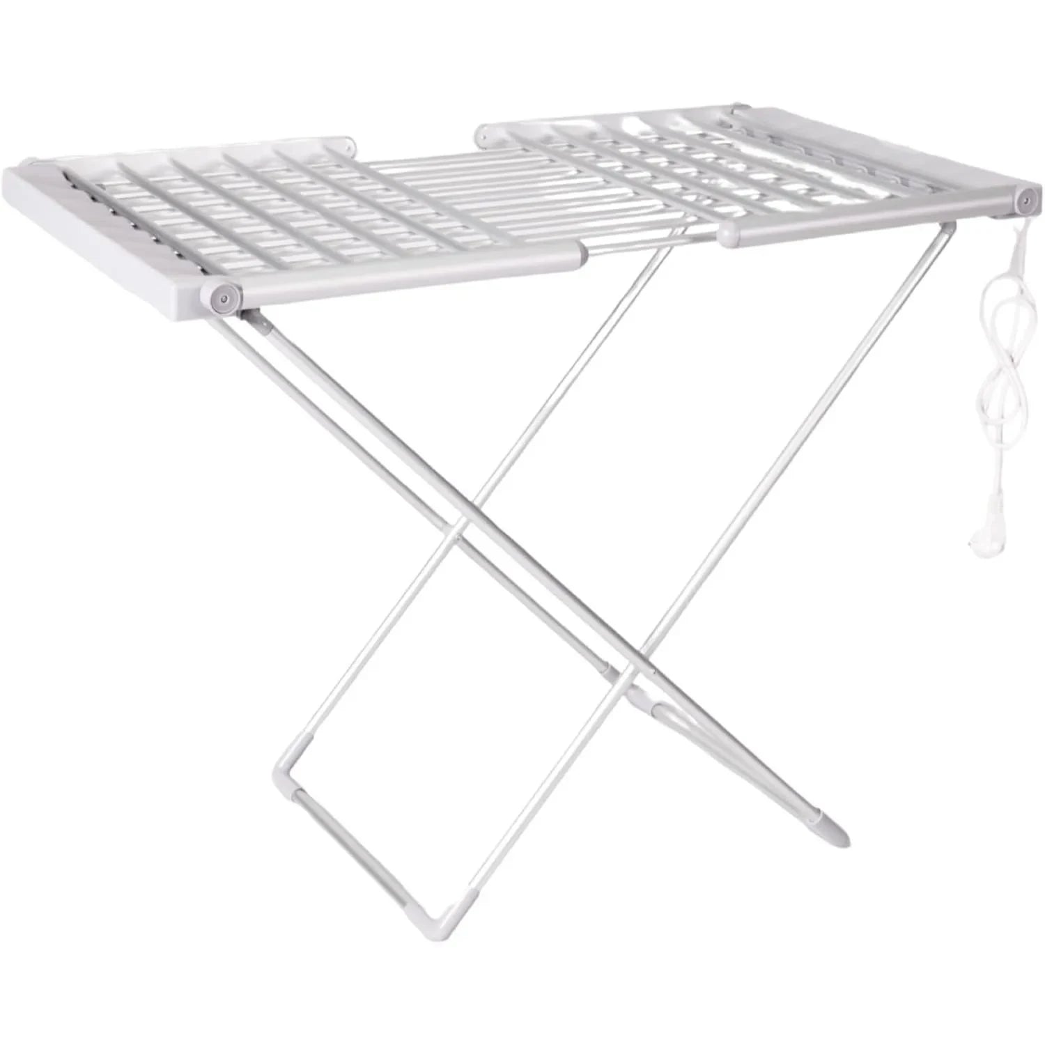 Foldable Clothes Drying Rack Heated Electric Aluminum Portable Folding Wings Airer - Image 1