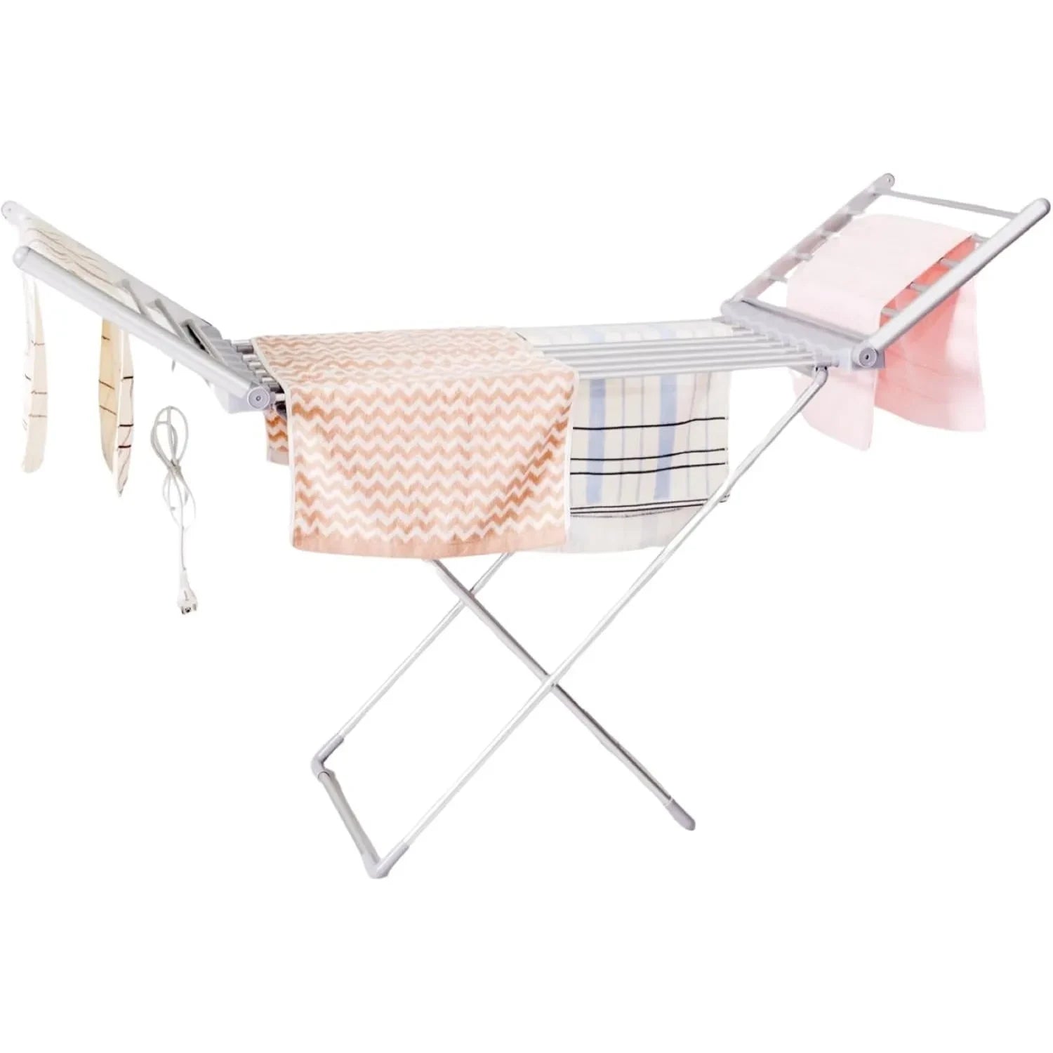 Foldable Clothes Drying Rack Heated Electric Aluminum Portable Folding Wings Airer - Image 6