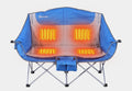 Foldable Double Collapsible Camping Chair with Heated Battery Pack and Cup Holder - Image 1
