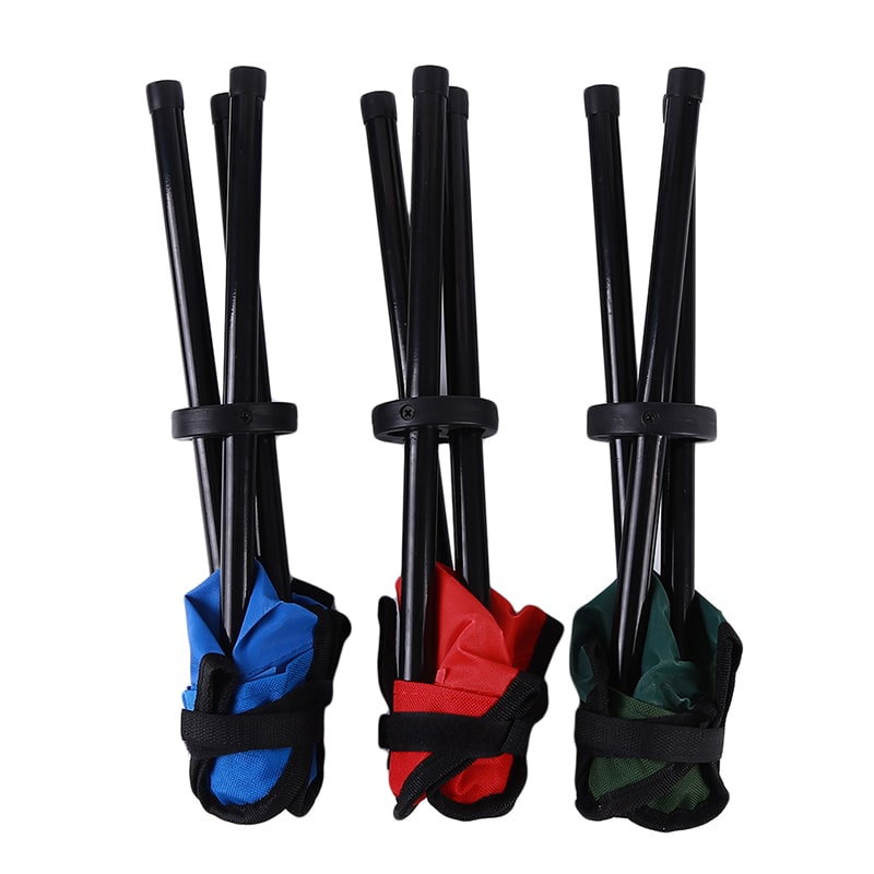Folding Collapsible Foldable Step Stool with Tripod Legs and Triangular Fabric Seat 100kg Capacity - Image 1