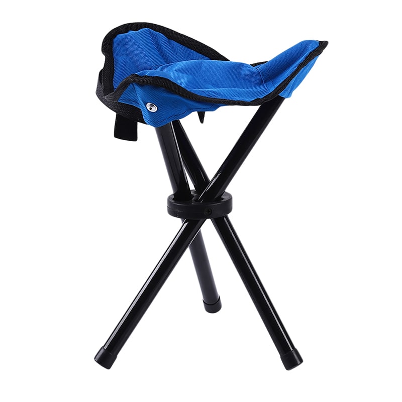 Folding Collapsible Foldable Step Stool with Tripod Legs and Triangular Fabric Seat 100kg Capacity - Image 3