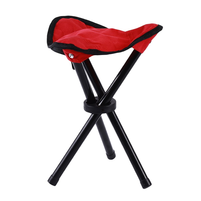 Folding Collapsible Foldable Step Stool with Tripod Legs and Triangular Fabric Seat 100kg Capacity - Image 4