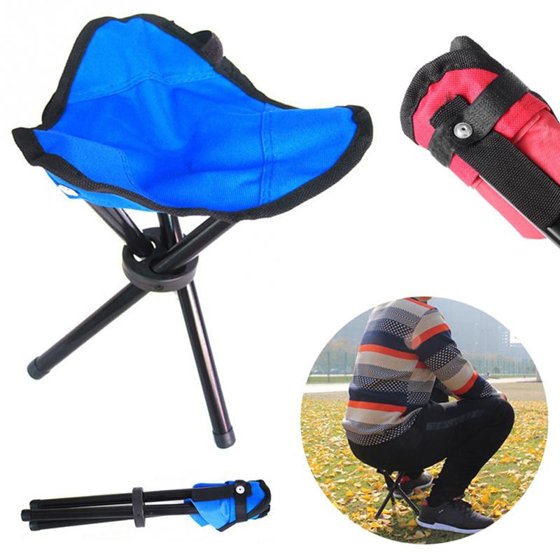 Folding Collapsible Foldable Step Stool with Tripod Legs and Triangular Fabric Seat 100kg Capacity - Image 7