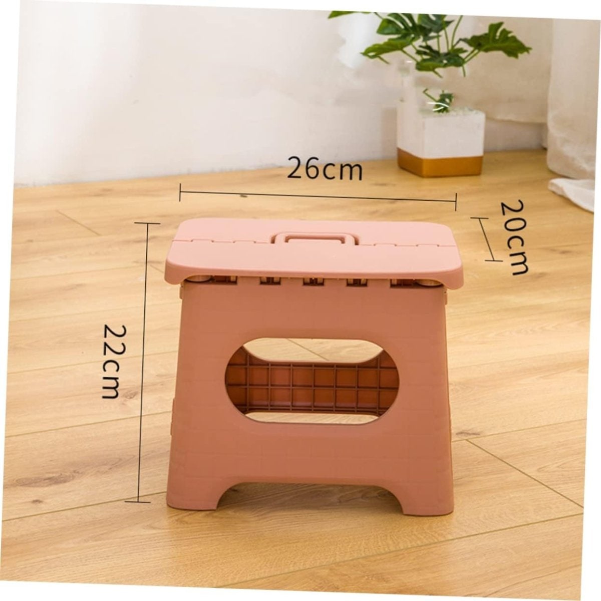 Folding Step Stool with Handle Portable Plastic Design for Kitchen and Bathroom - Image 11