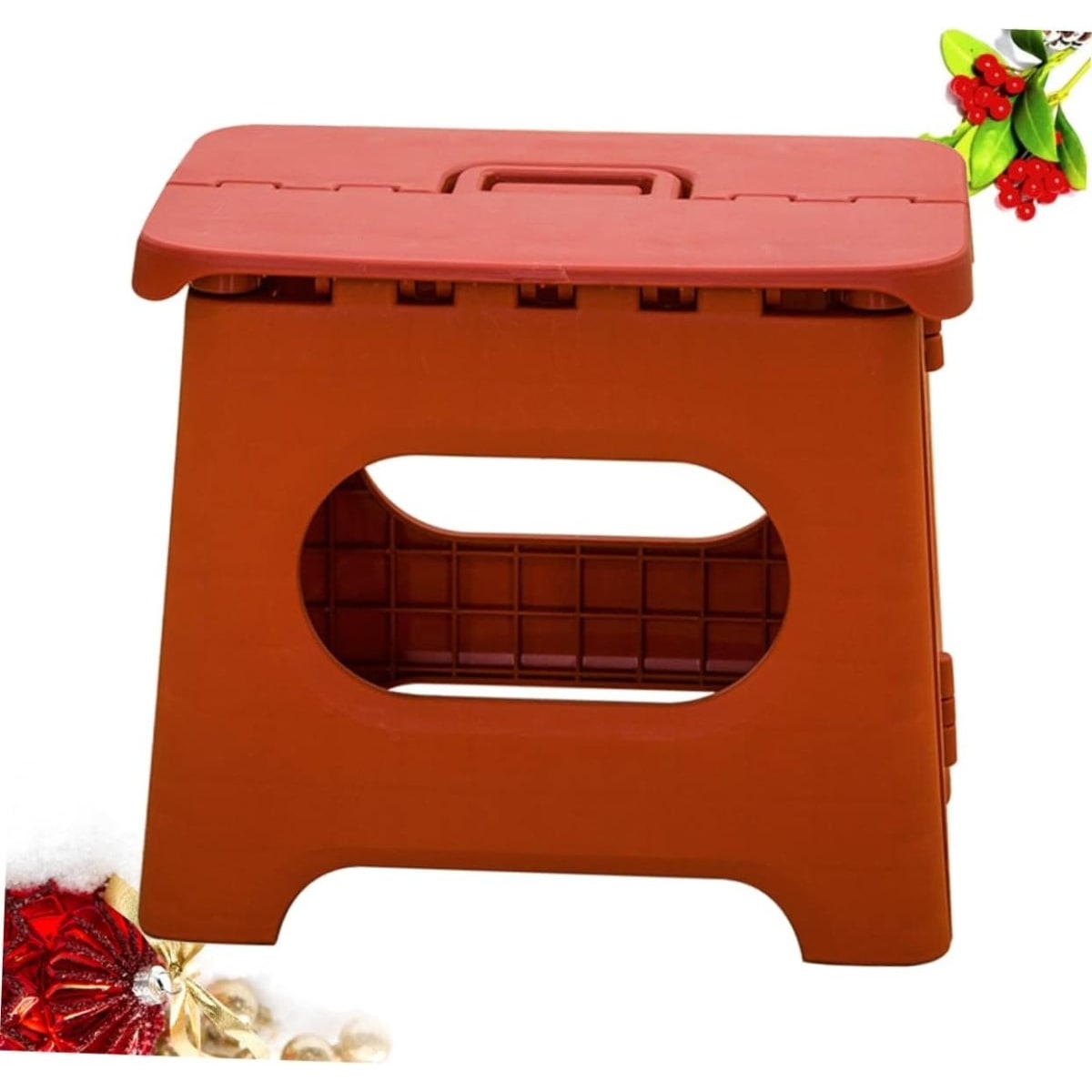 Folding Step Stool with Handle Portable Plastic Design for Kitchen and Bathroom - Image 12