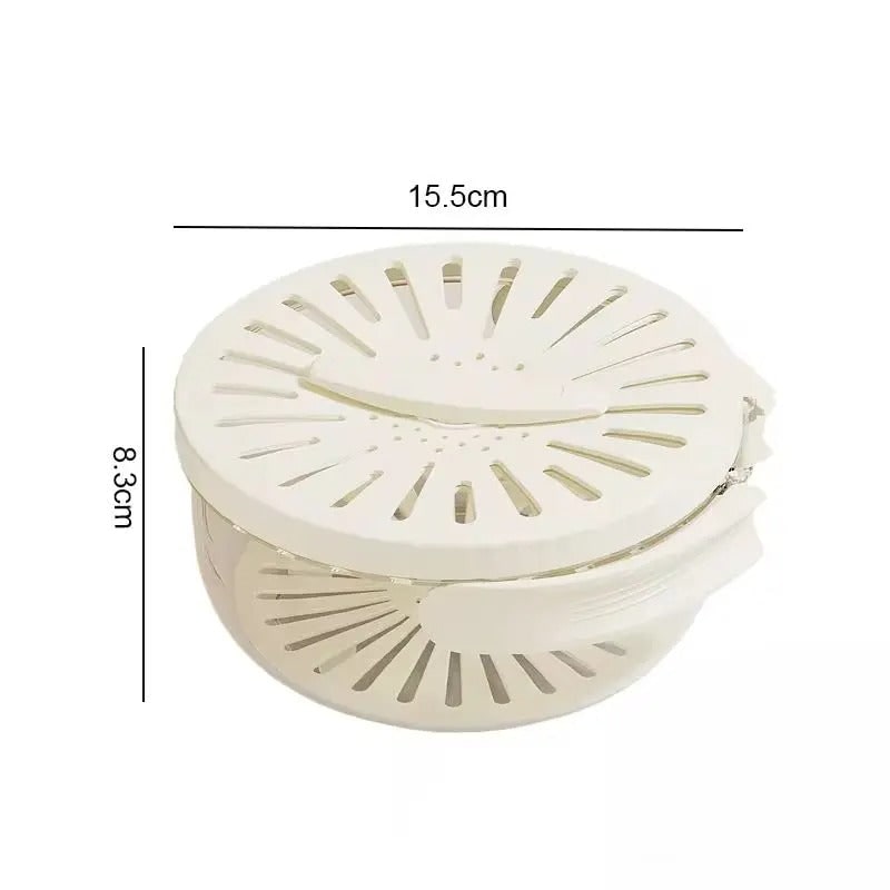 Food Storage Container Fruit Colander with Stackable Plastic Design and Folding Handle - Image 8