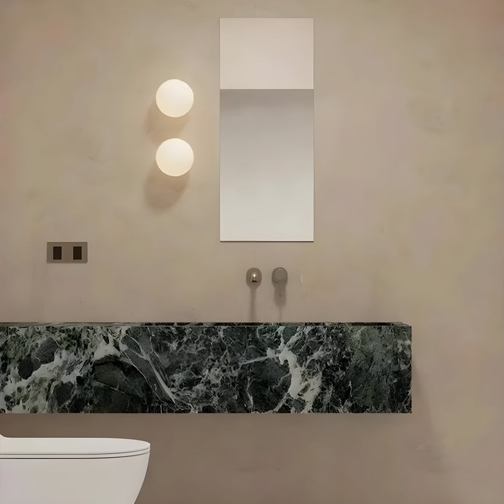 Frosted Glass Wall Sconce Globe Light Modern Minimalist Diffused Soft Round - Image 2