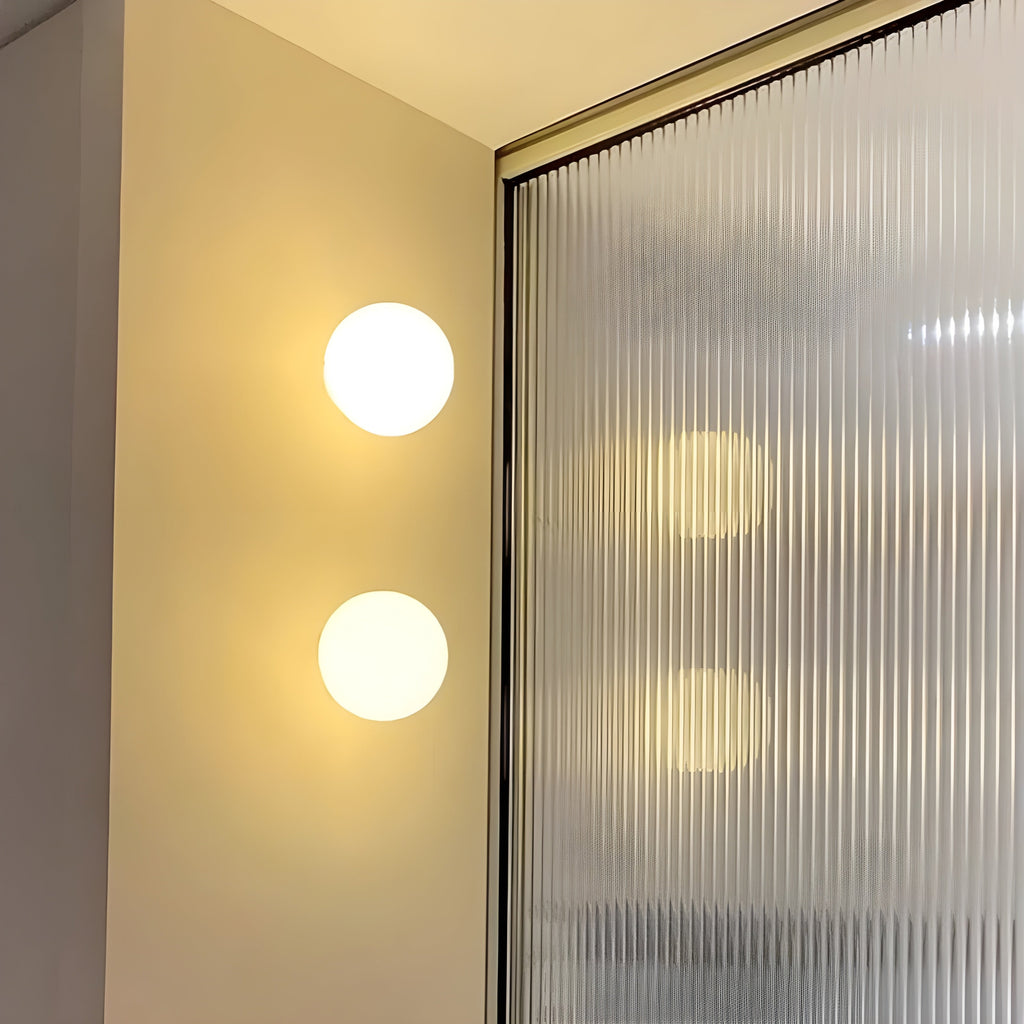 Frosted Glass Wall Sconce Globe Light Modern Minimalist Diffused Soft Round - Image 4