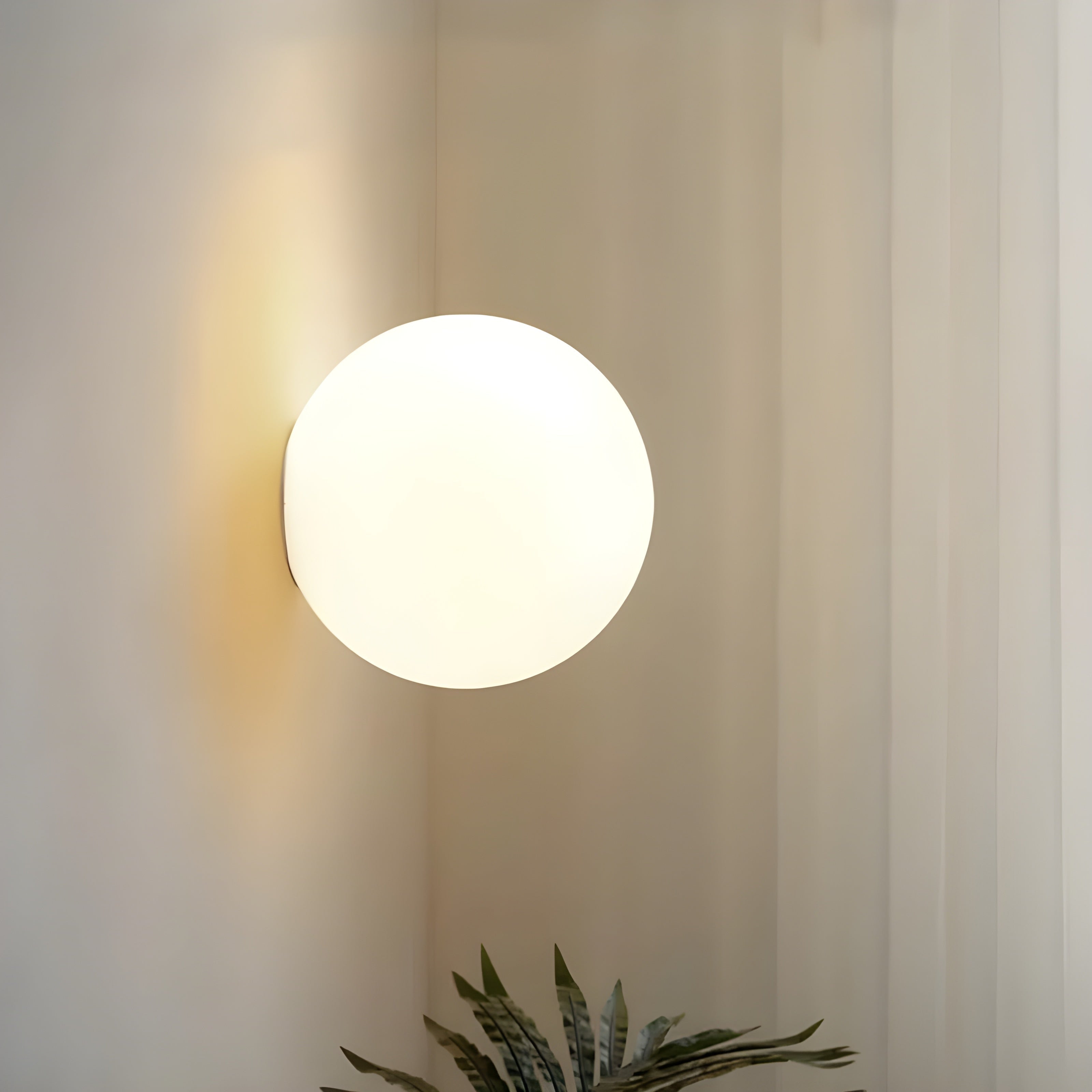 Frosted Glass Wall Sconce Globe Light Modern Minimalist Diffused Soft Round - Image 7