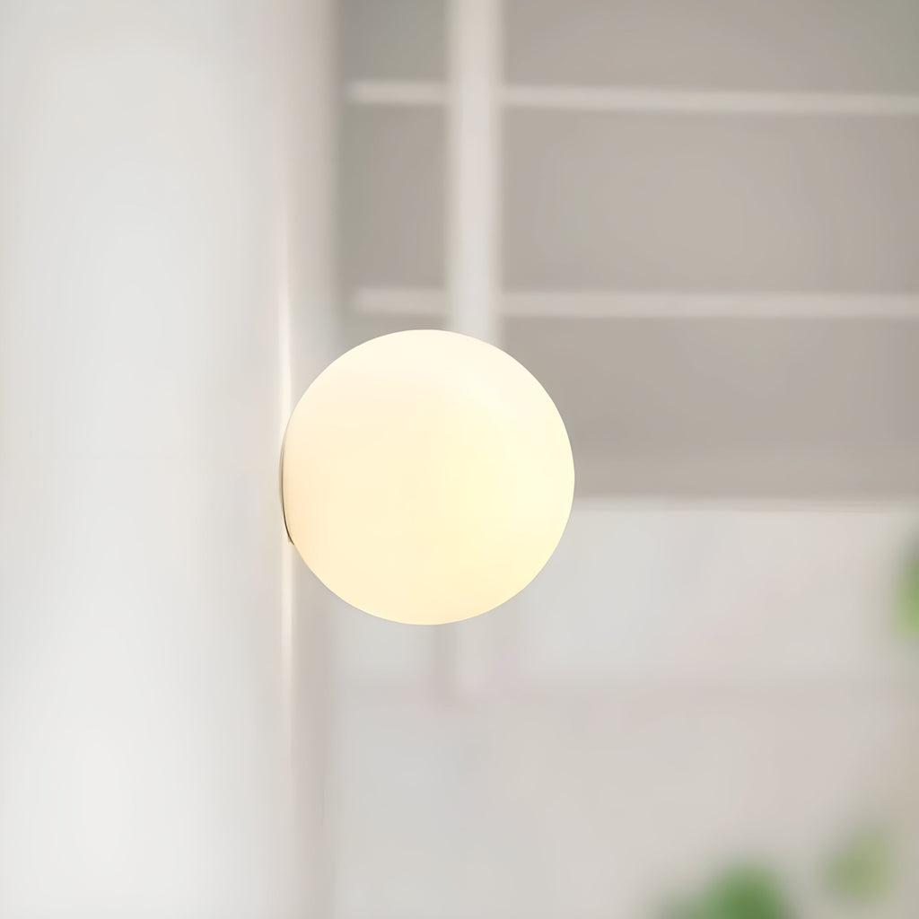 Frosted Glass Wall Sconce Globe Light Modern Minimalist Diffused Soft Round - Image 8