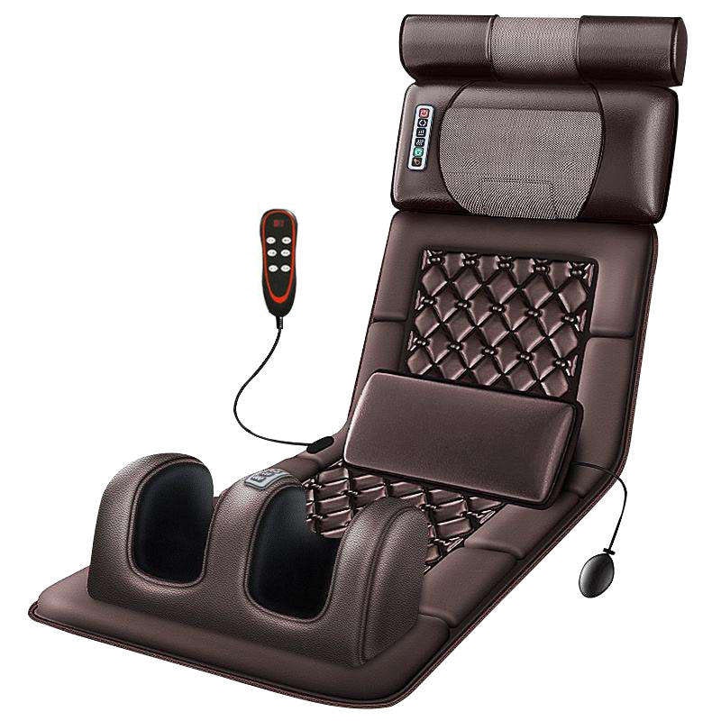 Full Body Massage Mat with Heated Neck and Foot Massager Foldable Quilted Pad with Remote Control - Image 2