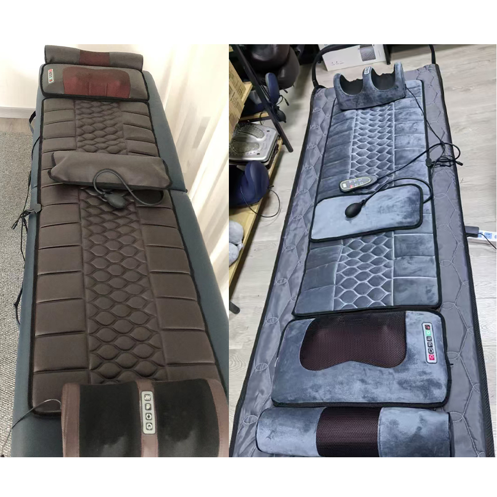 Full Body Massage Mat with Heated Neck and Foot Massager Foldable Quilted Pad with Remote Control - Image 4