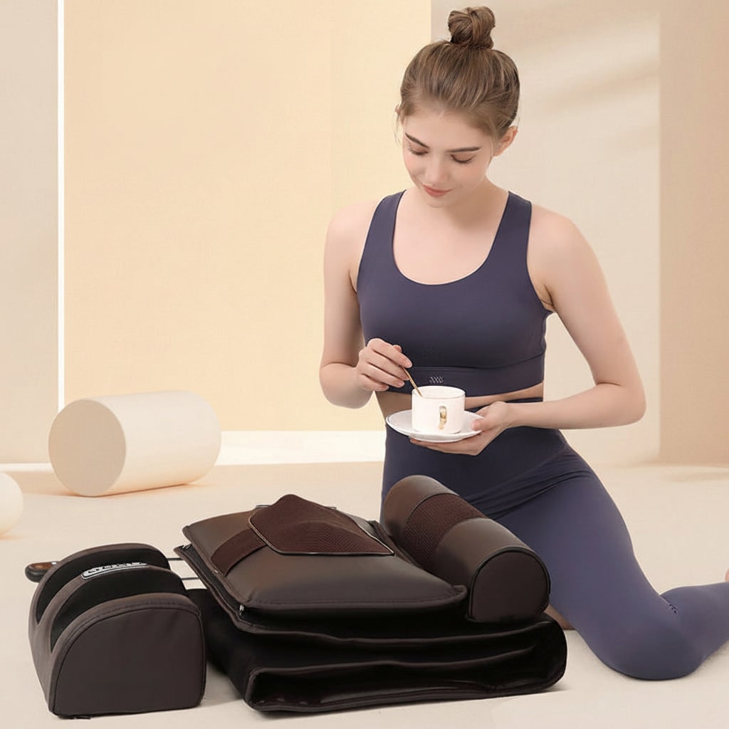 Full Body Massage Mat with Heated Neck and Foot Massager Foldable Quilted Pad with Remote Control - Image 8