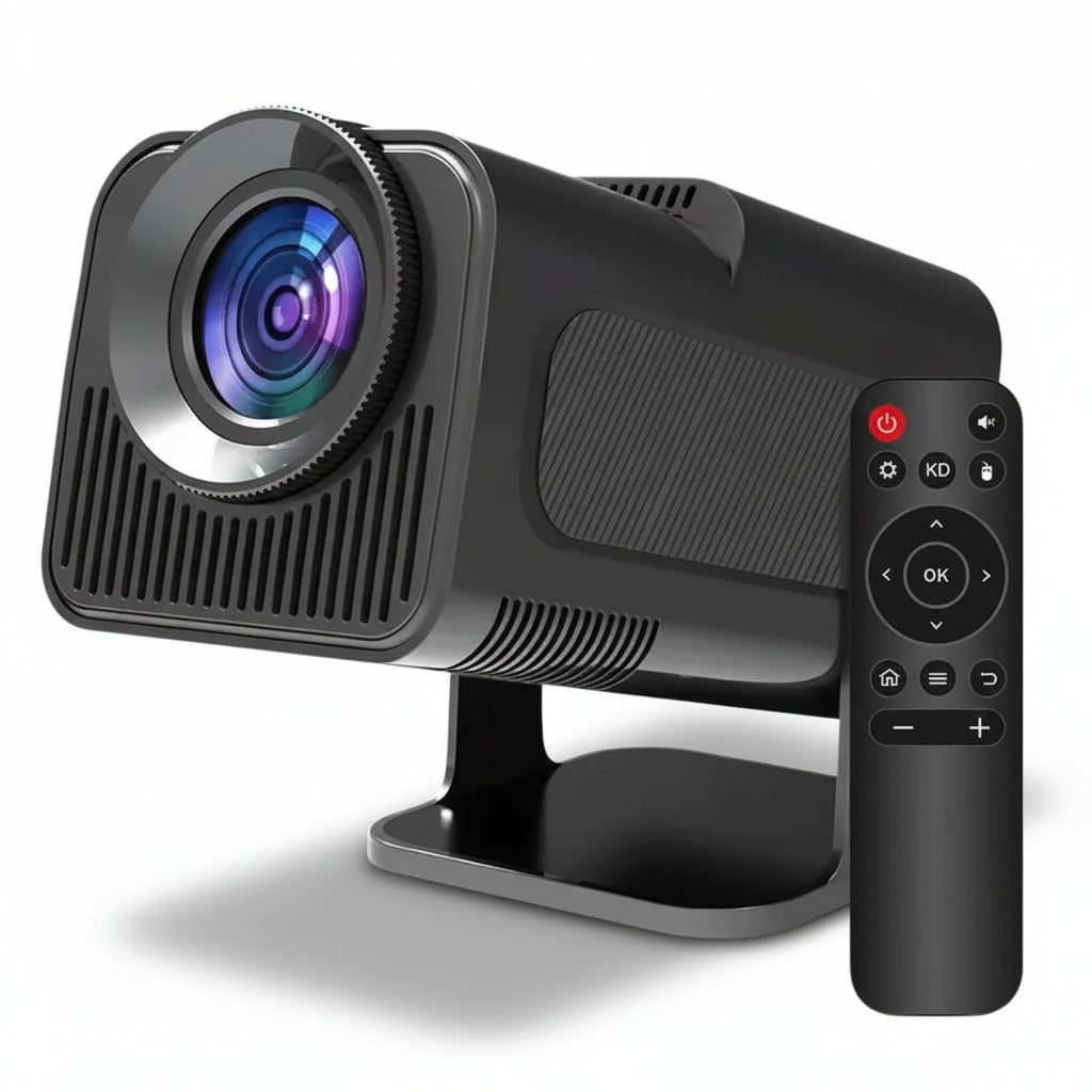 Full HD Mini Projector Wireless Portable Rotating Stand Remote Control Tabletop Smart - Image 2