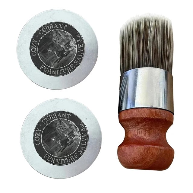 Furniture Salve Applicator Leather Care Conditioner Metal Tin Wooden Handle Polish - Image 8
