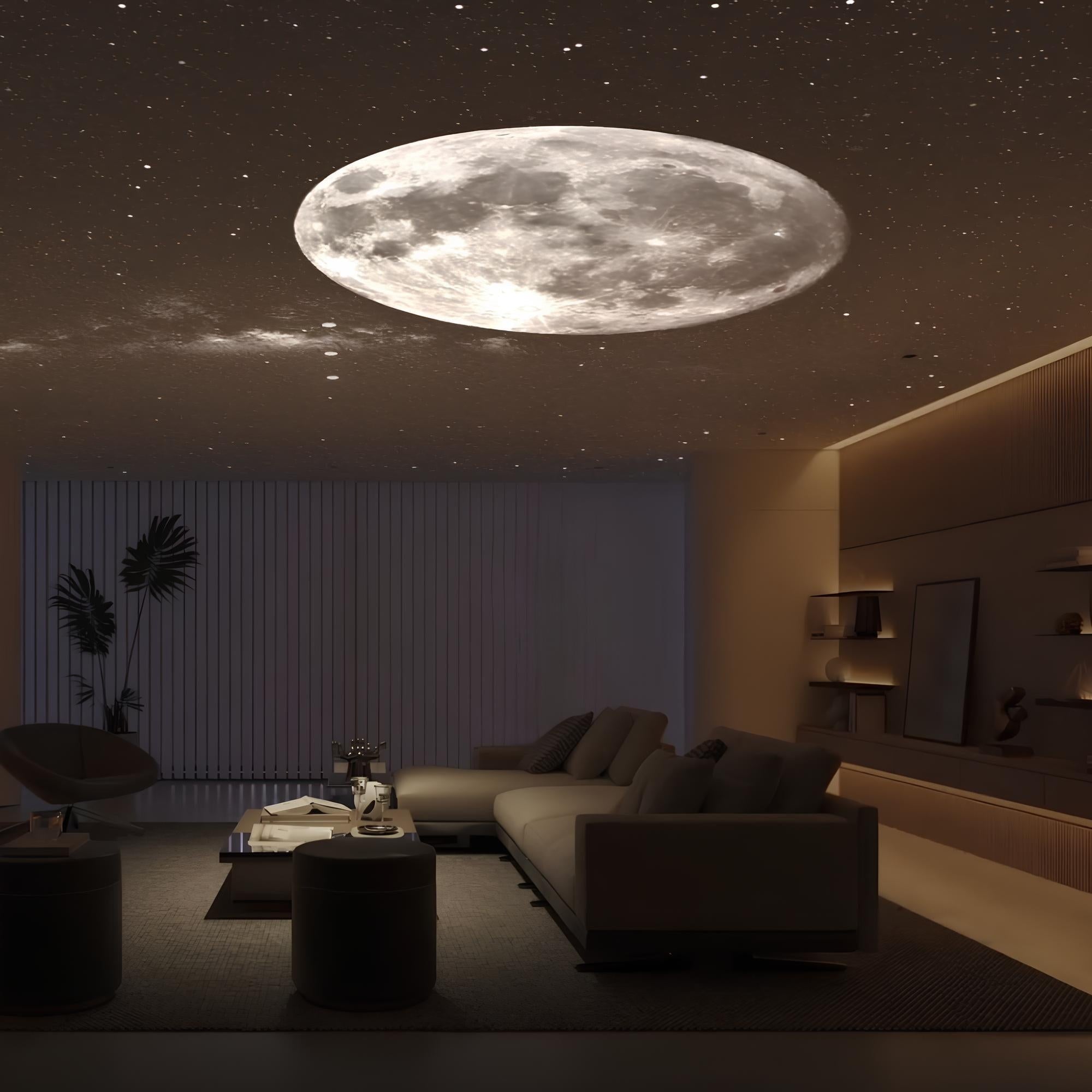 Galaxy Projector Stand Timer Ambient Light Spherical LED Ring Adjustable Tilt Night Sky - Image 1