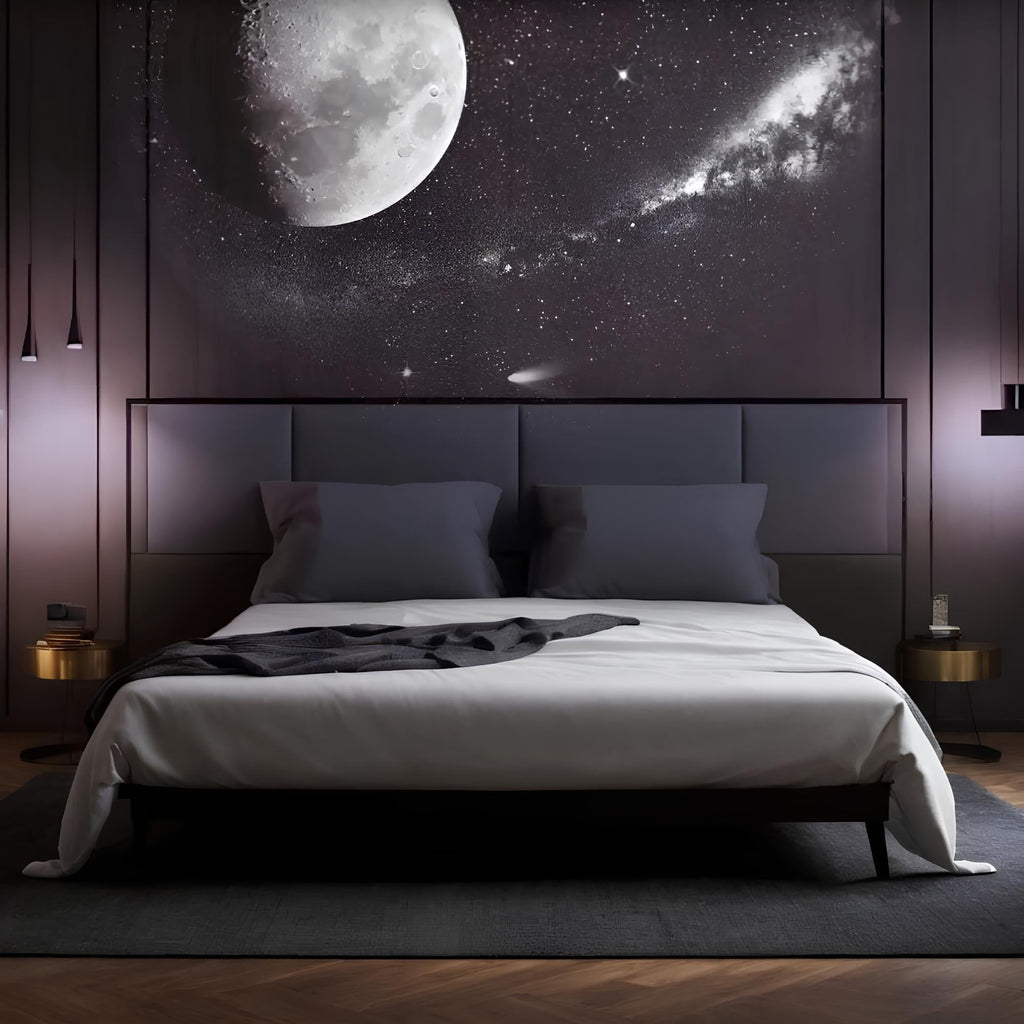 Galaxy Projector Stand Timer Ambient Light Spherical LED Ring Adjustable Tilt Night Sky - Image 3