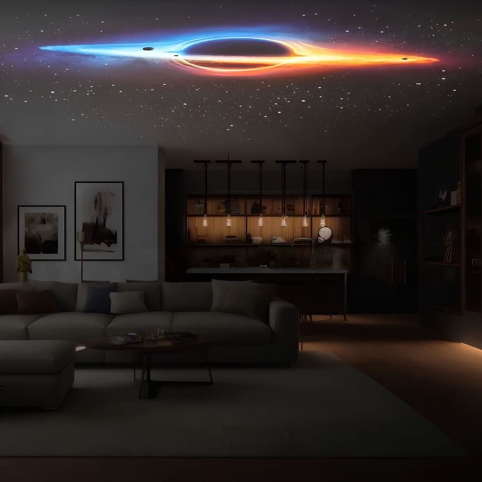Galaxy Projector Stand Timer Ambient Light Spherical LED Ring Adjustable Tilt Night Sky - Image 4