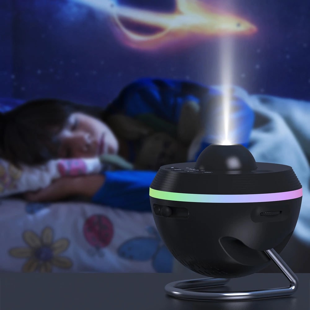 Galaxy Projector Stand Timer Ambient Light Spherical LED Ring Adjustable Tilt Night Sky - Image 7