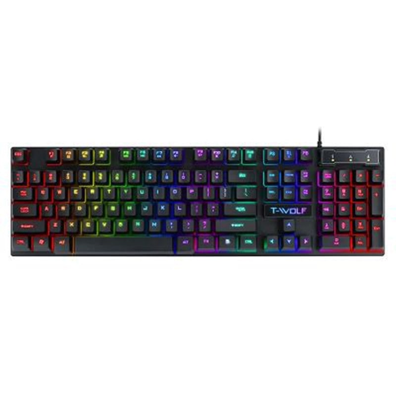 Gaming Keyboard Ergonomic Wired Mouse Full Size Rgb Floating Keys and Numeric Keypad - Image 2